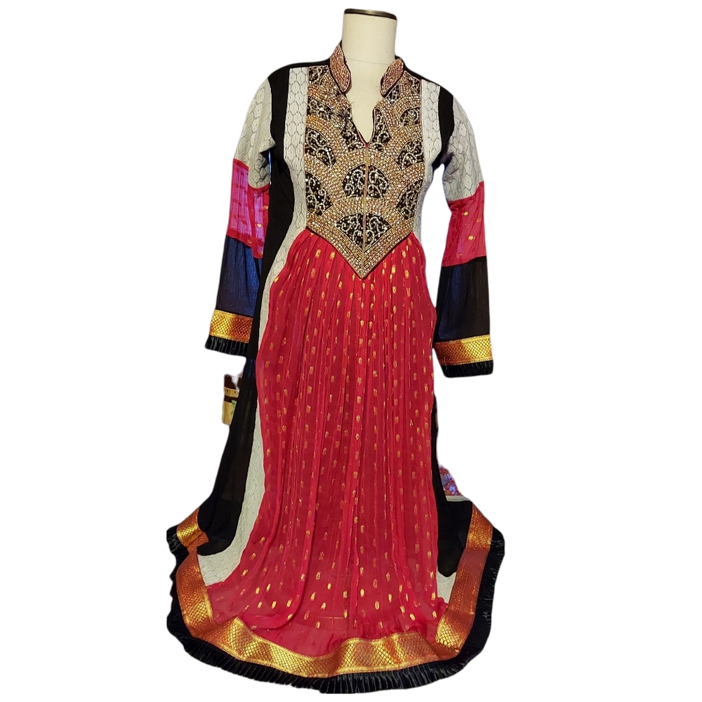 Beatiful Festive Maxi Dress with Beading on Front